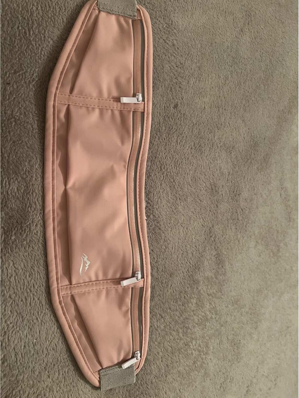 Pink Adjustable Waist Pack with Dual Zippered Compartments